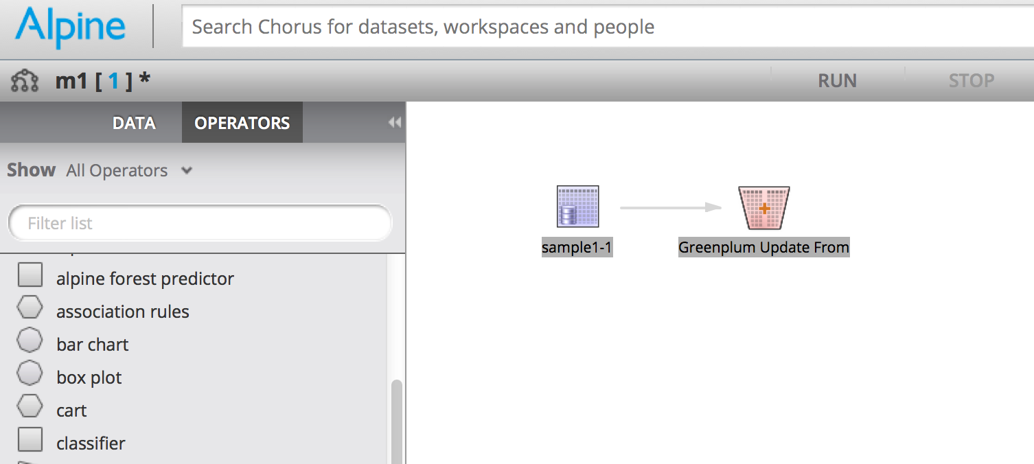 Greenplum Update Operator Workflow