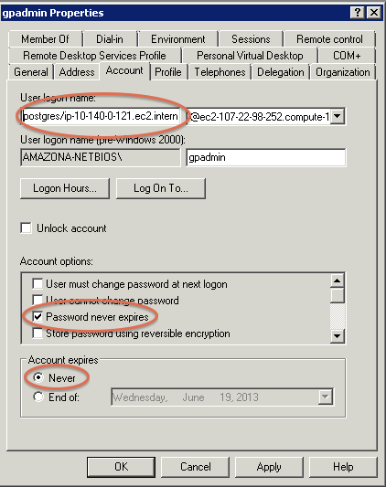 GPAdmin Active Directory Properties